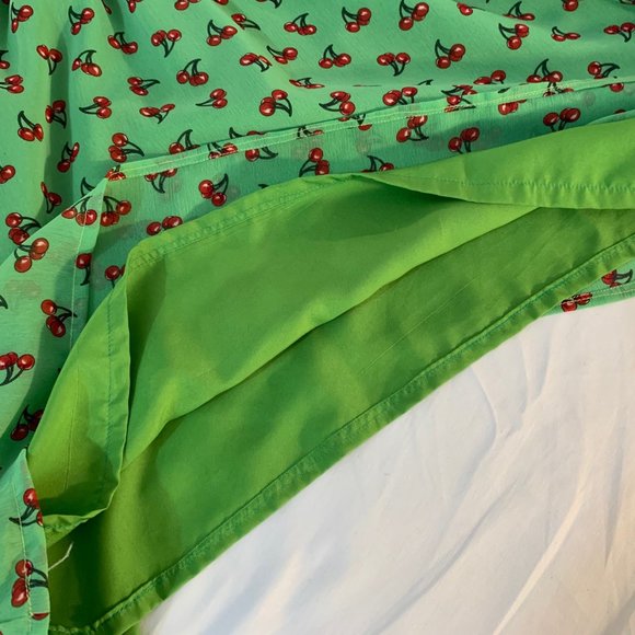 Apple Green with Cherries Sun Dress - Picture 6 of 12